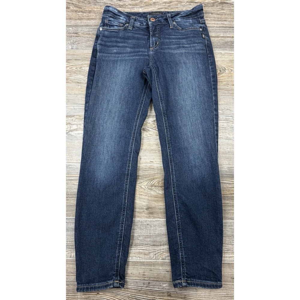 Silver Jeans Co Elyse Skinny Crop‎ Medium Wash Jeans W27 L26 Fits 29x26